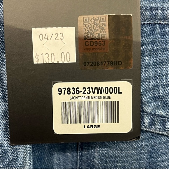 Harley-Davidson Division Chambray Anorak Jacket Denim Size Large NWT - Picture 7 of 13